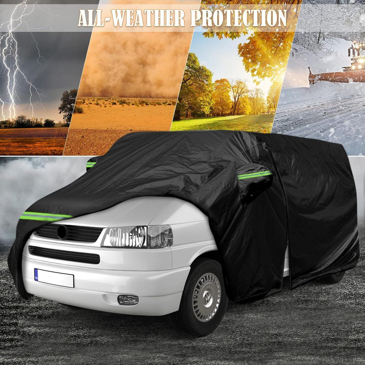 Autoabdeckung Vollgarage für VW T4 SWB – Wetterfest & Reflektierend