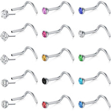 Nasenpiercing Set 20G Chirurgenstahl CZ Opal NasenSchmuck
