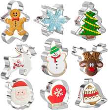 9-teiliges Weihnachtsausstechformen-Set für Backen und Dekoration