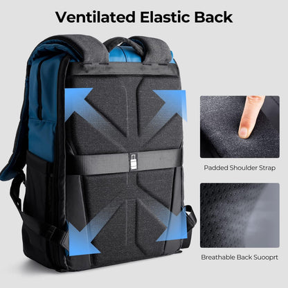 Kamerarucksack 20L mit Laptopfach & Regenschutz – E-tiffany_blau