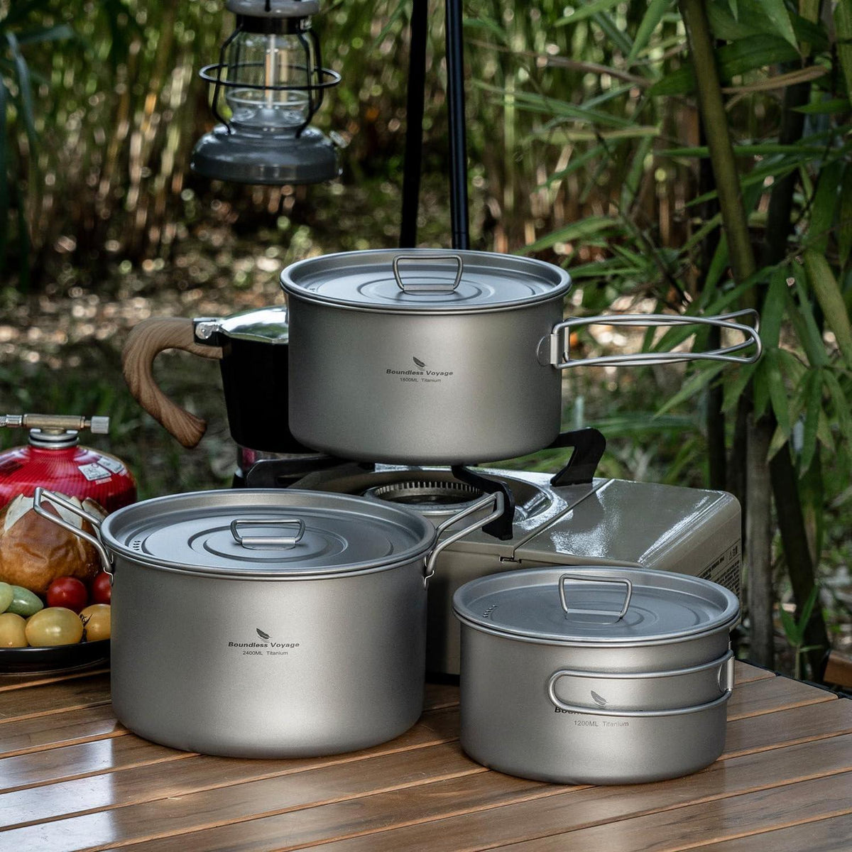 Titan Kochtopf Set Camping – Ultraleicht & Vielseitig