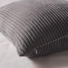 Topfinel Kissenbezug 50x50 grau 4er Set Kordsamt flauschig