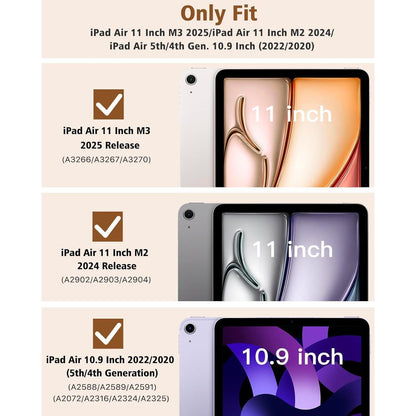 iPad Air 11 Zoll Hülle Gelb mit Ständer & Auto Schlaf