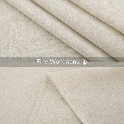 Abwaschbare Leinenoptik Tischdecke mit Lotuseffekt, Beige 140 x 180 cm