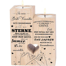 Kerzenhalter Holz für beste Freundin - Persönliches Geschenk