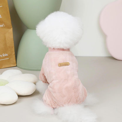 Hundepullover Fleece Winterwarm Rosa - Größe L (27cm Rückenlänge)