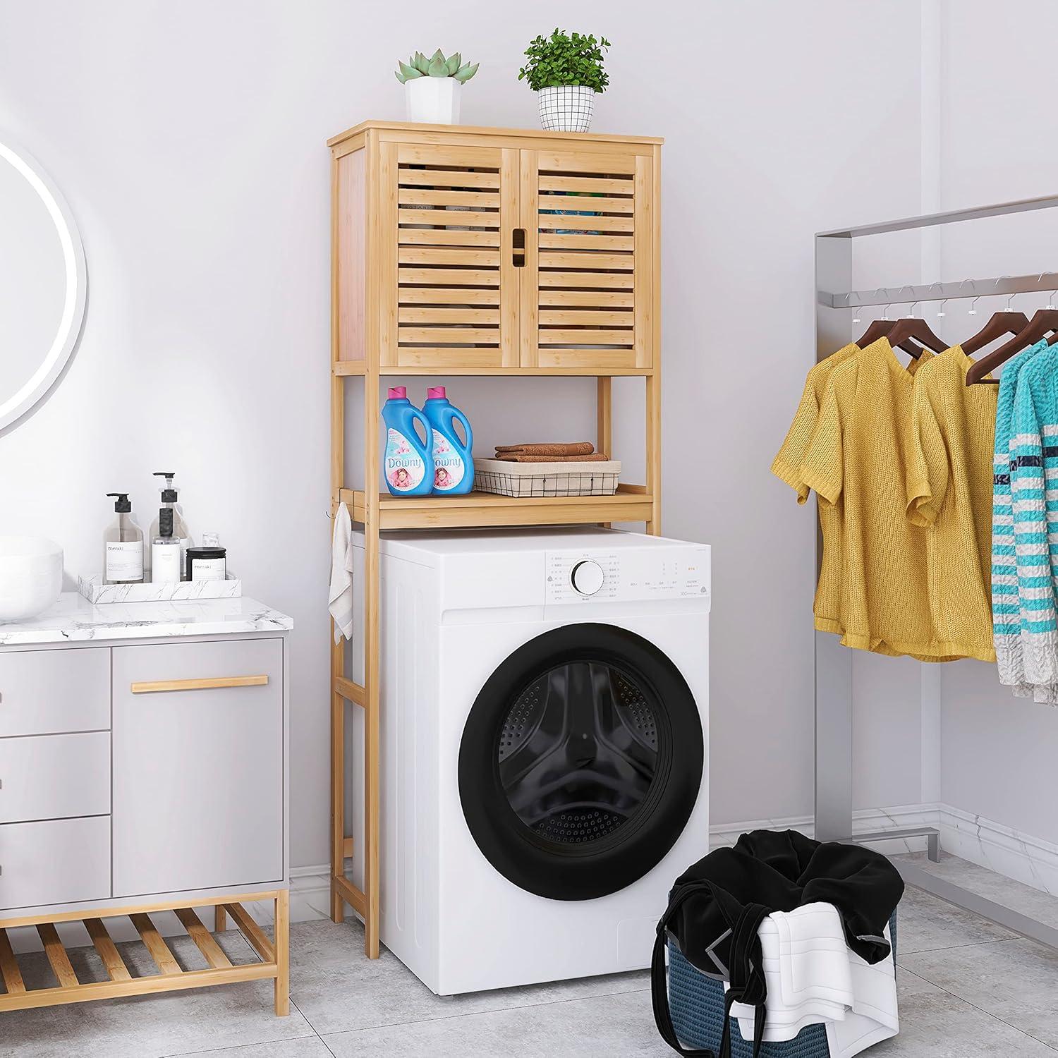 Bad Lagerung Regal Bambus Toilettenständer 3-Tier verstellbar