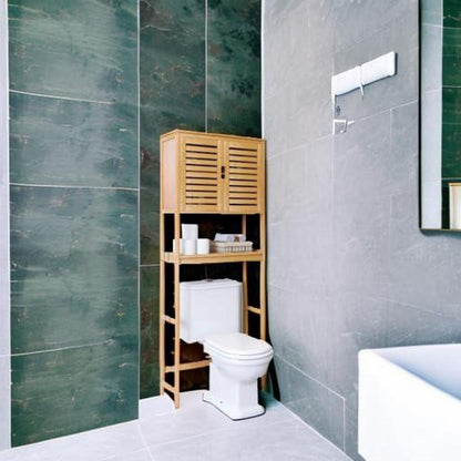 Badregal Bambus Toilettenständer 3-Tier verstellbar