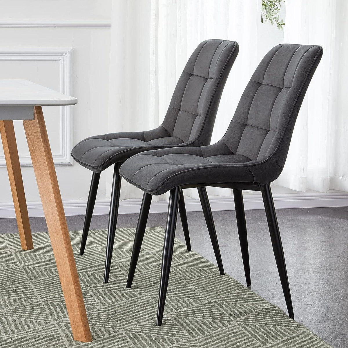 Samt Esszimmerstühle 6er Set – Modern & Bequem