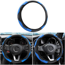 Universal Auto Lenkradbezug 37-38 cm Mikrofaser Leder Blau