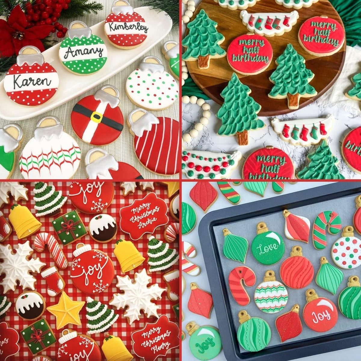 Weihnachts Ausstecher Set Edelstahl Glühbirnenform Backform Ranke7701
