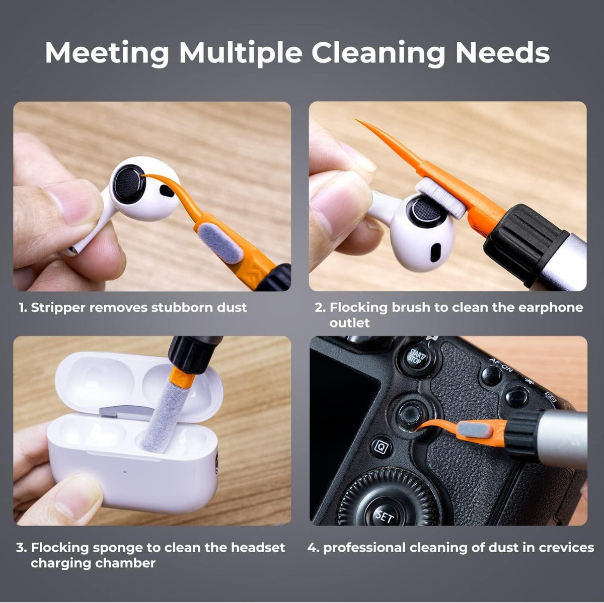 Reinigungsset 5-in-1 Stift für Vollformat Kameras Handy Airpods Kopfhörer