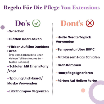 Echthaar Clip-in Extensions Schwarz-Blond Balayage 40cm