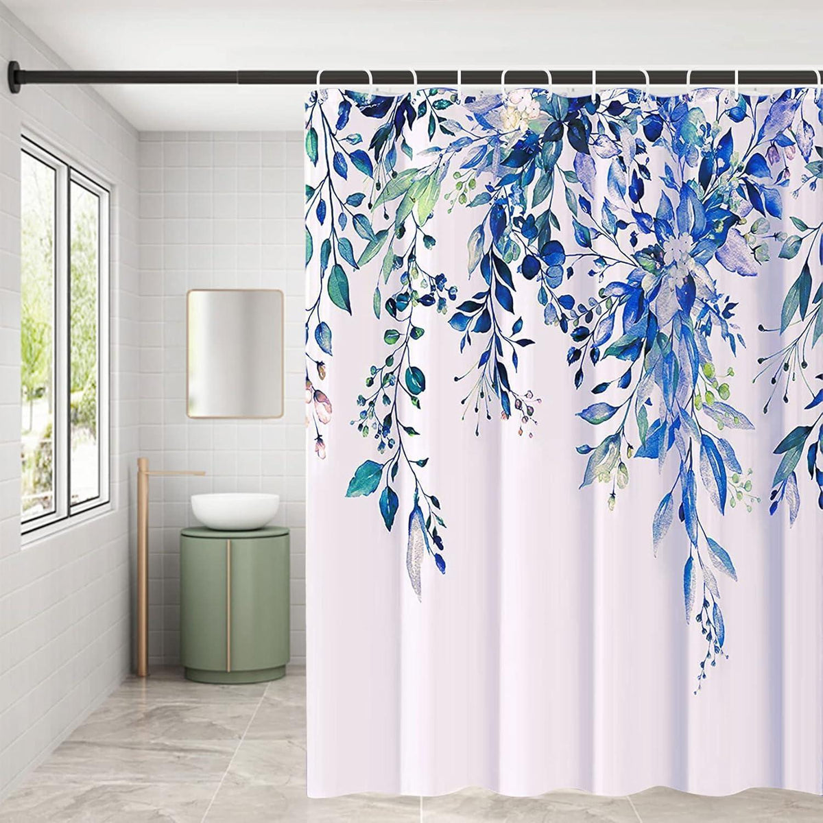 Duschvorhang Blau 180x200cm Wasserdicht & Schimmelresistent