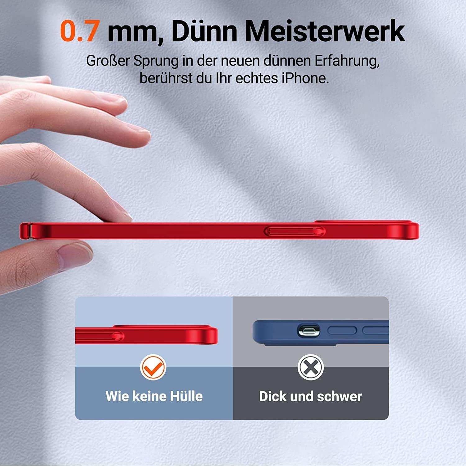 TORRAS Ultra Dünn iPhone 14 Pro Max Hülle mit 2 Schutzglas