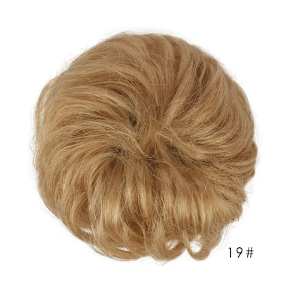 Echthaar Haarteil Haargummi Hochsteckfrisuren Damen Mädchen