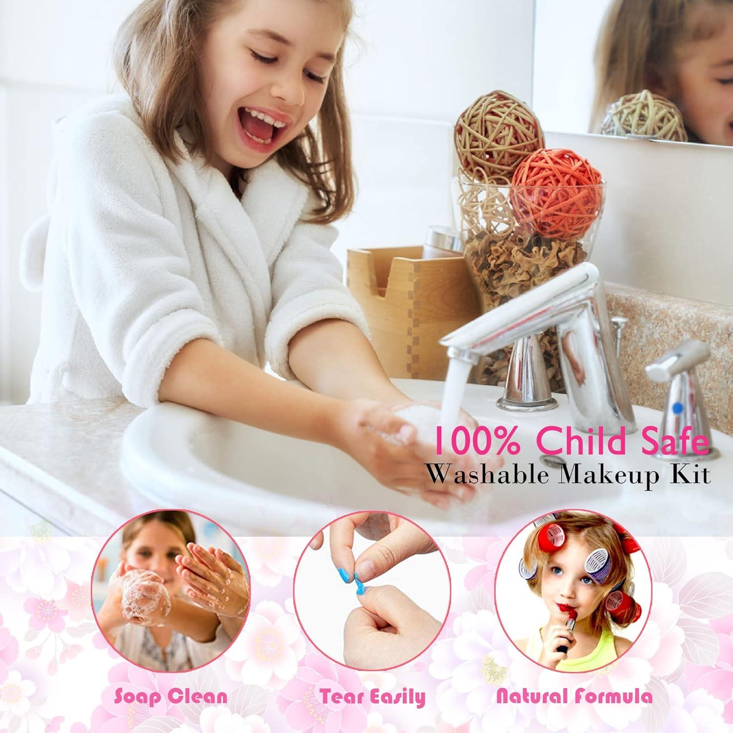 Kinderschminke Mädchen Schminkset Make Up Set 57-teilig Weihnachts Geschenke
