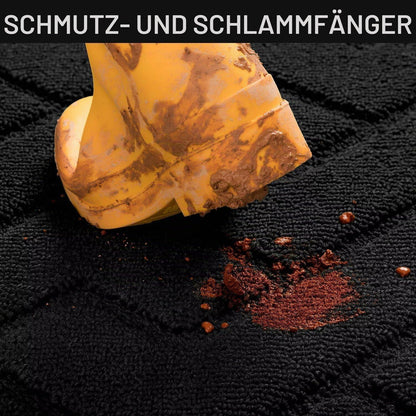 Fußmatte Innen Außen Waschbar – Rutschfest & Saugfähig 119x180cm Schwarz