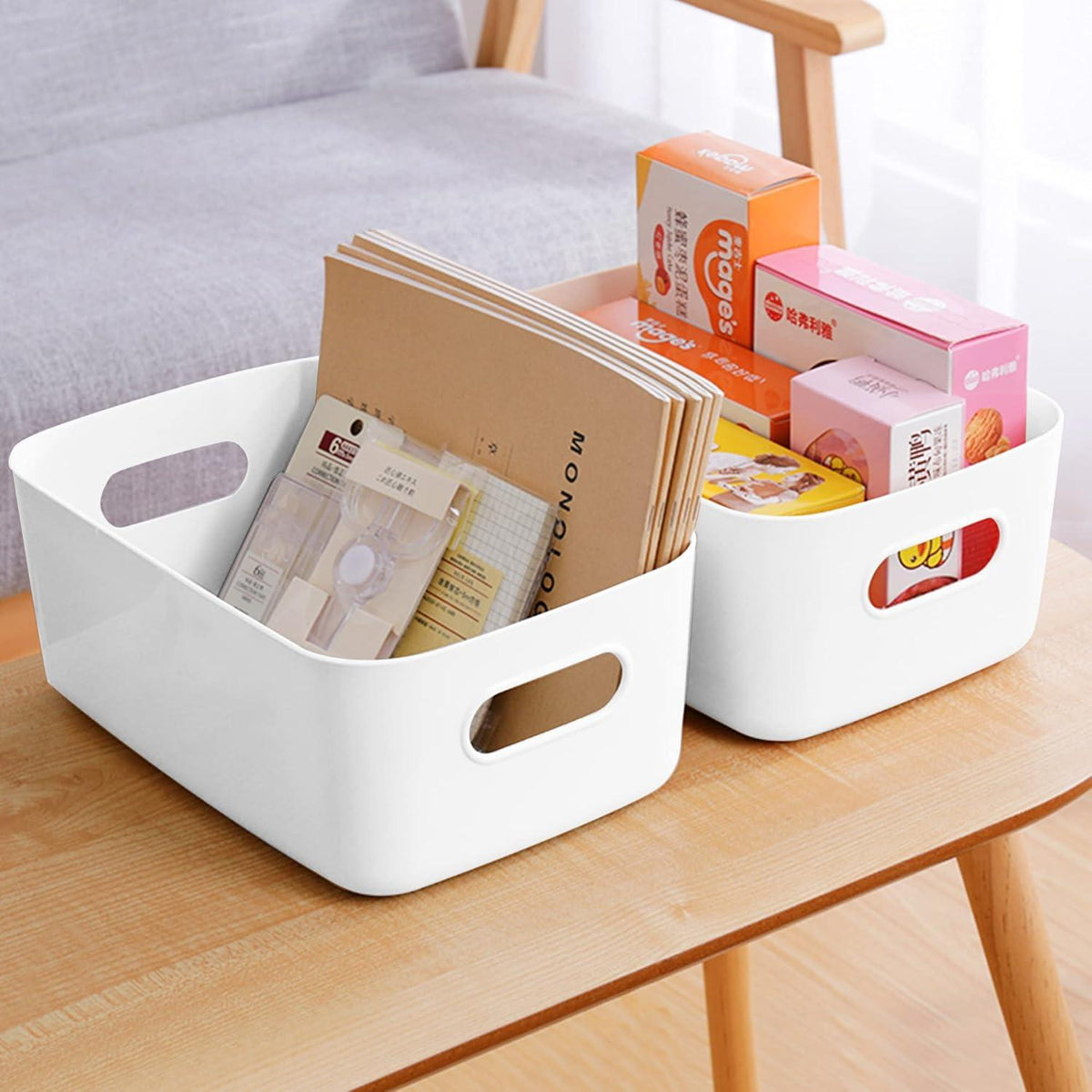 Aufbewahrungsbox Kunststoff mit Griffen 10er Set