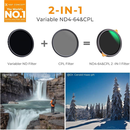 Variabler ND & CPL Filter 40,5mm 2-6 Blendenstufen