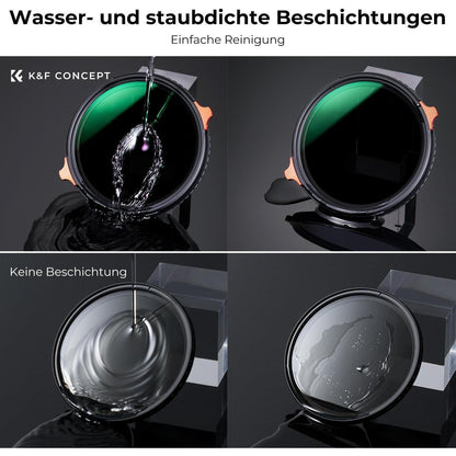 Variabler ND & CPL Filter 62mm 2-6 Blendenstufen Nano-Beschichtung