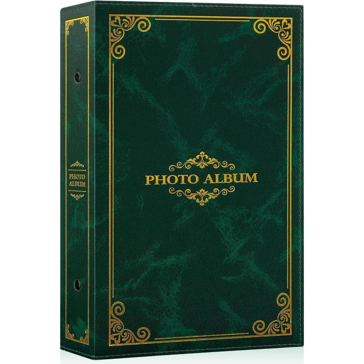 Fotoalbum 10x15cm Grün für 300 Fotos, Einsteckalbum in Lederoptik