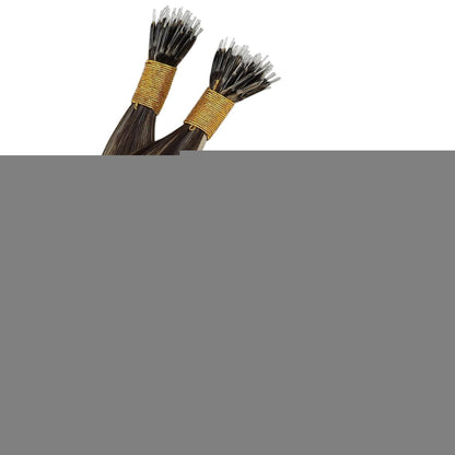 Echthaar Nano Extensions Braun mit Karamellblond, 50cm