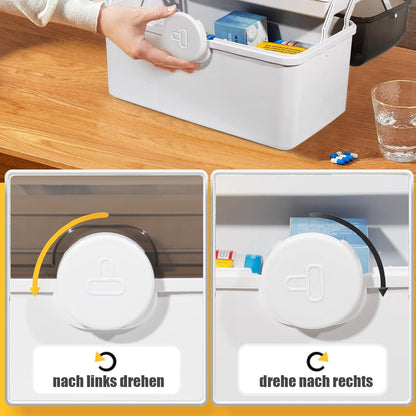 Theo&Cleo Medizinbox Aufbewahrung Weiss Multifunktional