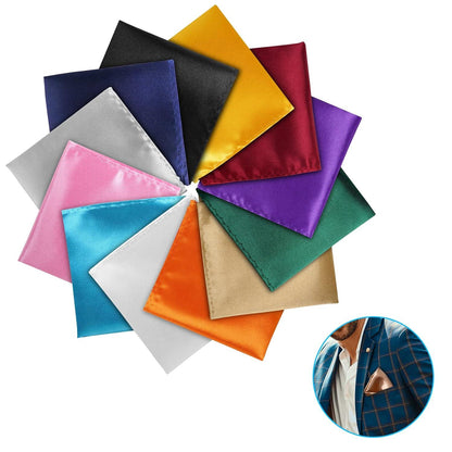 12er Pack Taschentücher Herren Einstecktuch 22x22cm Blau Grau Schwarz
