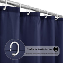 Duschvorhang Blau 180x200 cm Wasserdicht Anti Schimmel