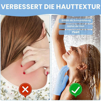 8 Peelinghandschuhe Bambus Körperpeeling Waschlappen für Spa & Dusche