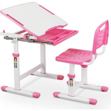 Kinder Schreibtisch Stuhl Set höhenverstellbar neigbar Rosa
