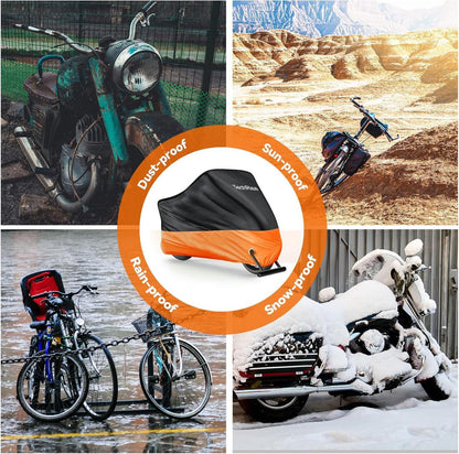 Fahrradabdeckung 210D Oxford wasserdicht 220x110x95 cm Orange