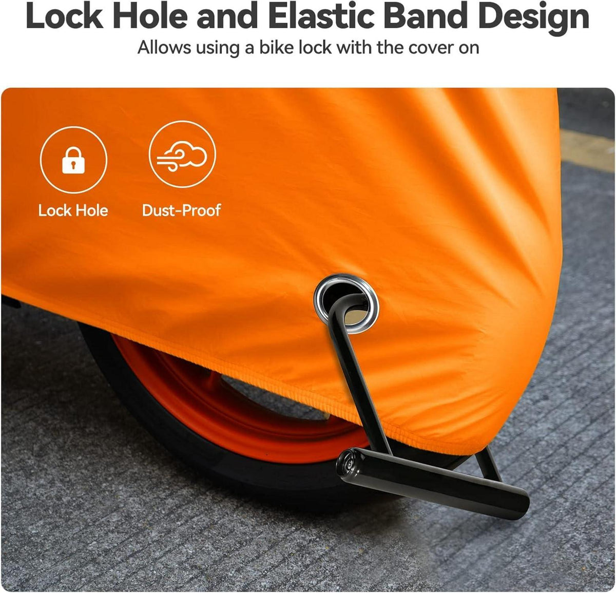 Fahrradabdeckung wasserdicht für 2-3 Fahrräder 220x110x95cm Orange