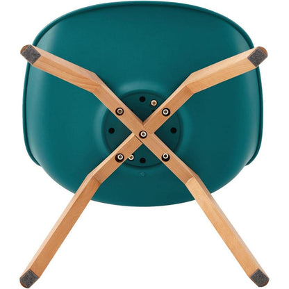 Türkis Esszimmerstühle Set (4x) mit PU-Sitzkissen