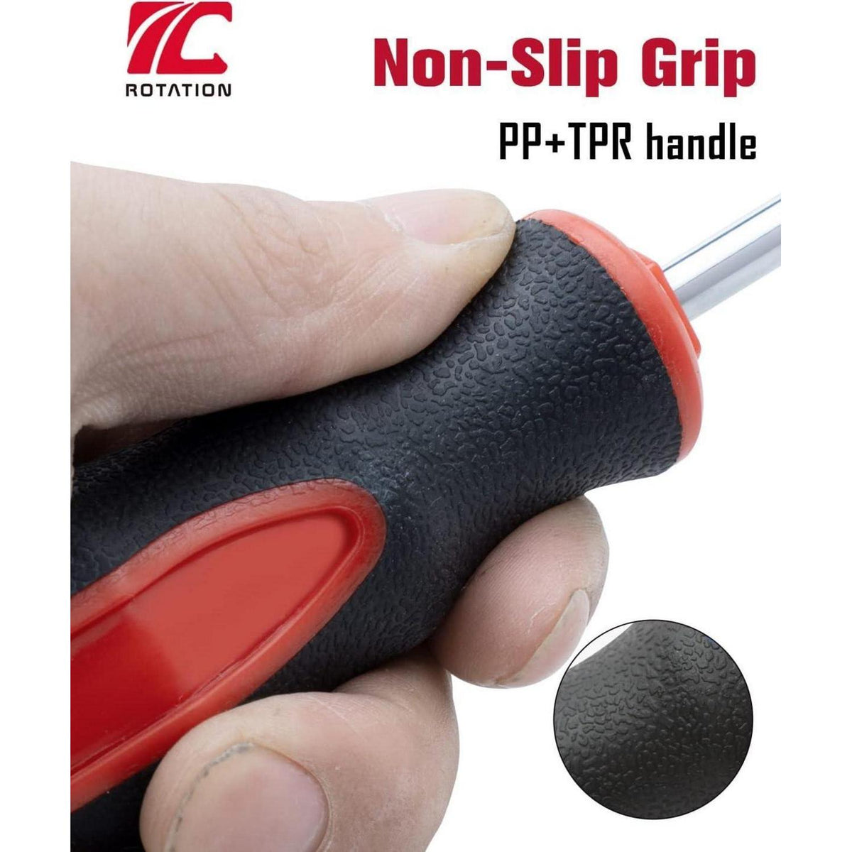 Schraubendreher-Set 6-teilig mit magnetischer Spitze, Rot
