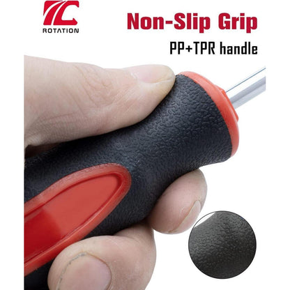 Schraubendreher-Set 6-teilig mit magnetischer Spitze, Rot