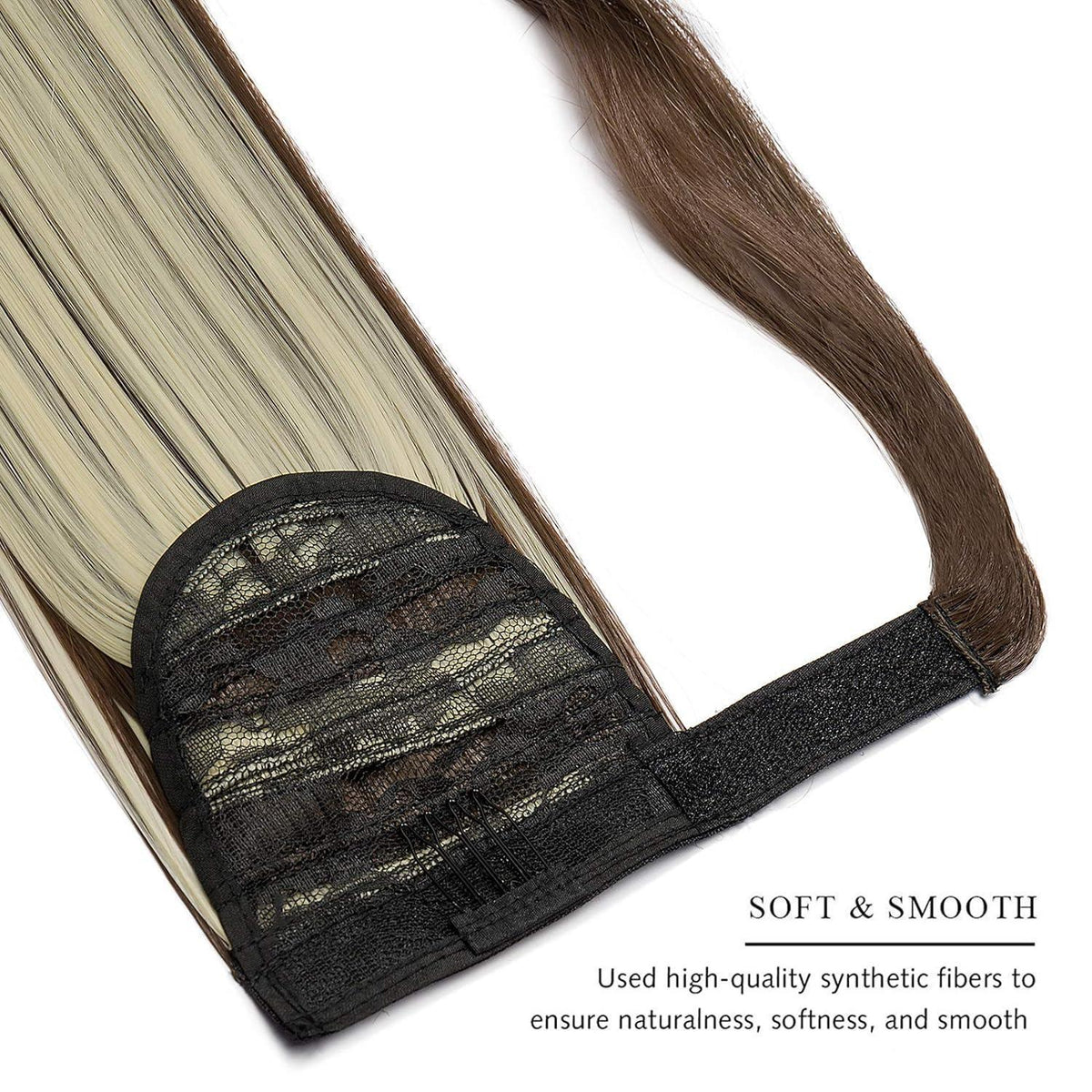 Pferdeschwanz Extension glatt, 55cm Chestnut Brown & Blond