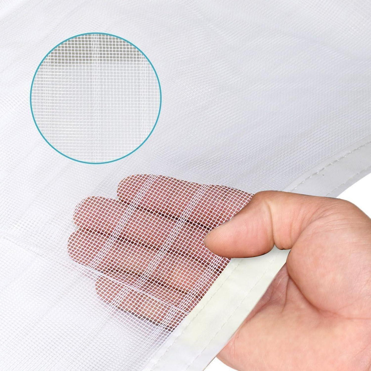 Magnetischer Fliegengitter Tür 80x210cm Weiß Klebemontage