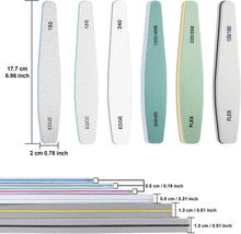 12er Nagelfeilen Set Waschbar für Gelnägel, Acrylnägel