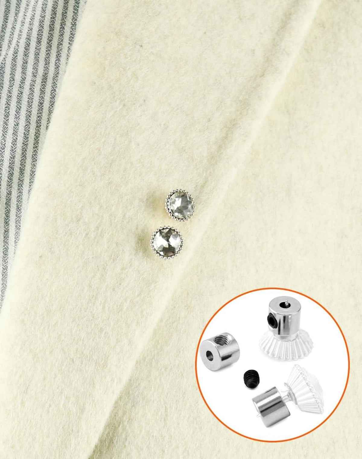 Pin Rücken Anstecker Verschluss 60 Stück 6x5 mm mit