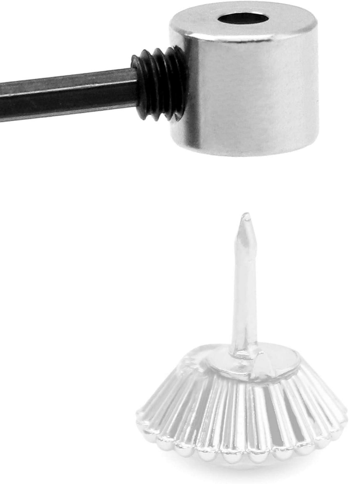 60er Pack Pin Keeper Pin Rücken Anstecker Verschluss 6 x 5 mm, Schraubenschlüssel - Schmuck Brosche Namensschild