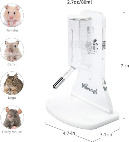 Niteangel Wasserspender mit Ständer für Kleintiere 80ml Walt