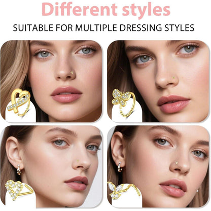 Chirurgenstahl Nasenringe & Stecker 20g Silber Roségold