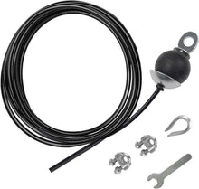 Fitnesskabel Stahlseil für Latzug Kabelzug 10m Schwarz