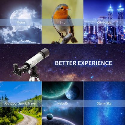 Misilmp Kinder Astronomisches Teleskop 90X HD Monokular Zoom 360/50mm