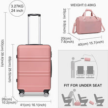 KONO Mittelgroß Reisekoffer Set 2tlg. Gepäcksets Rosegold