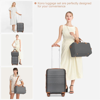 4-teiliges Hartschalen-Kofferset mit TSA-Schloss & Ryanair-Tasche