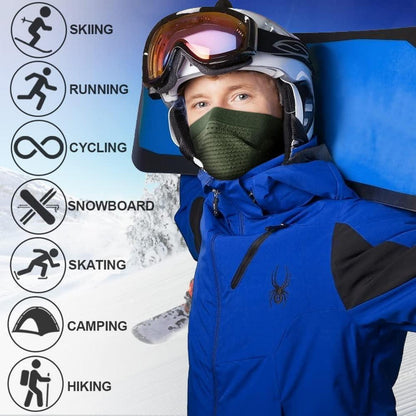 Winddichter Winter-Halswärmer für Ski & Snowboard – Grün