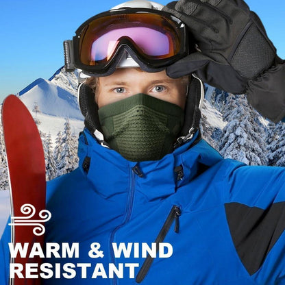 Winddichter Winter-Halswärmer für Ski & Snowboard – Grün